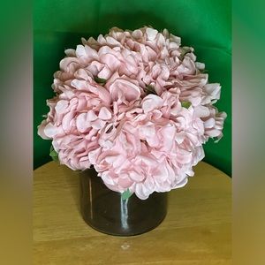 Pink silk faux floral in vase